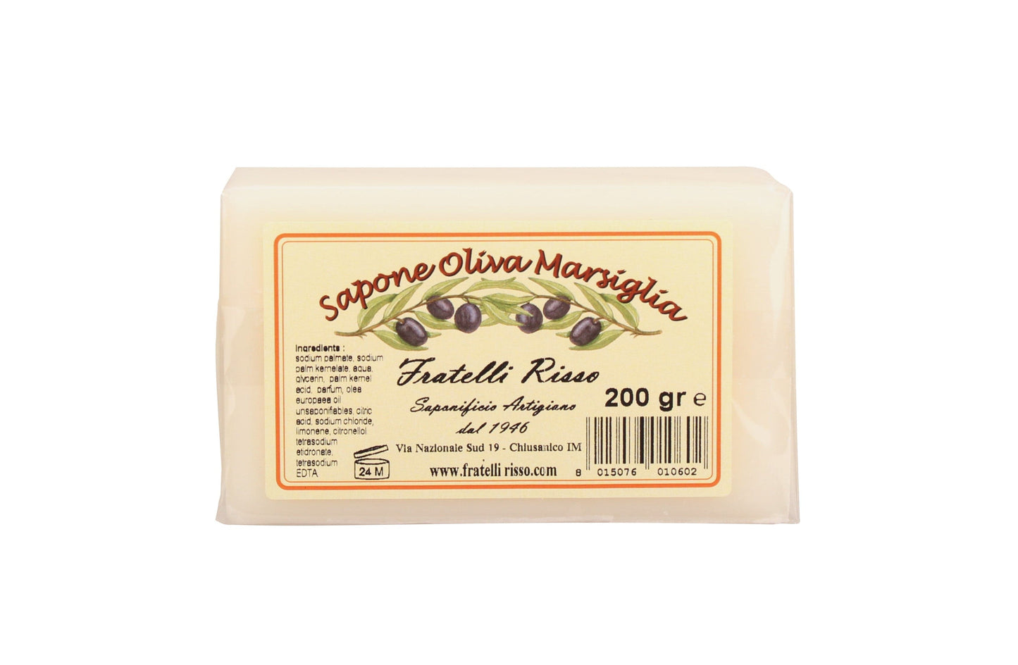 italiving Seife aus Olivenöl und anderen Pflanzenölen parfümiert - 200gr