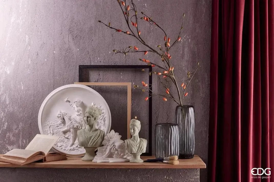 Designervase Rauchglas grau