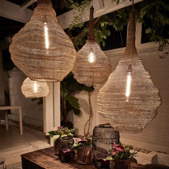 Deckenlampe Metall Messingringe