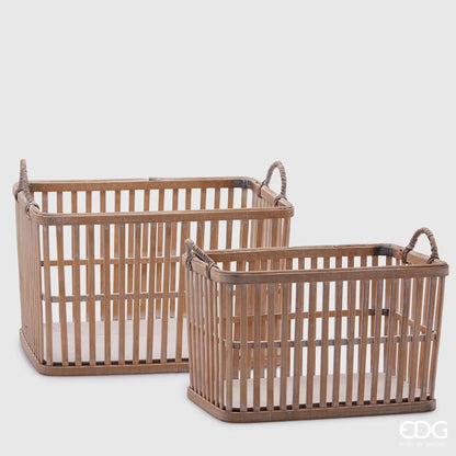 ITALIVING 2er Set-Geschenkkörbe Korbgeflecht rechteckig