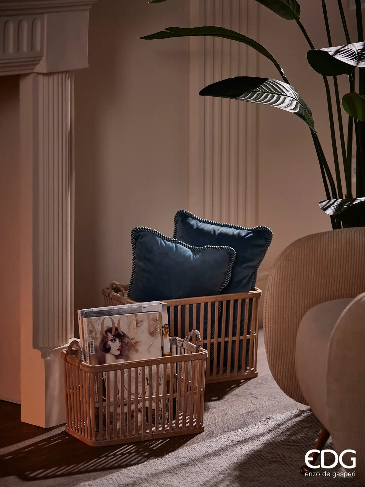 ITALIVING 2er Set-Geschenkkörbe Korbgeflecht rechteckig