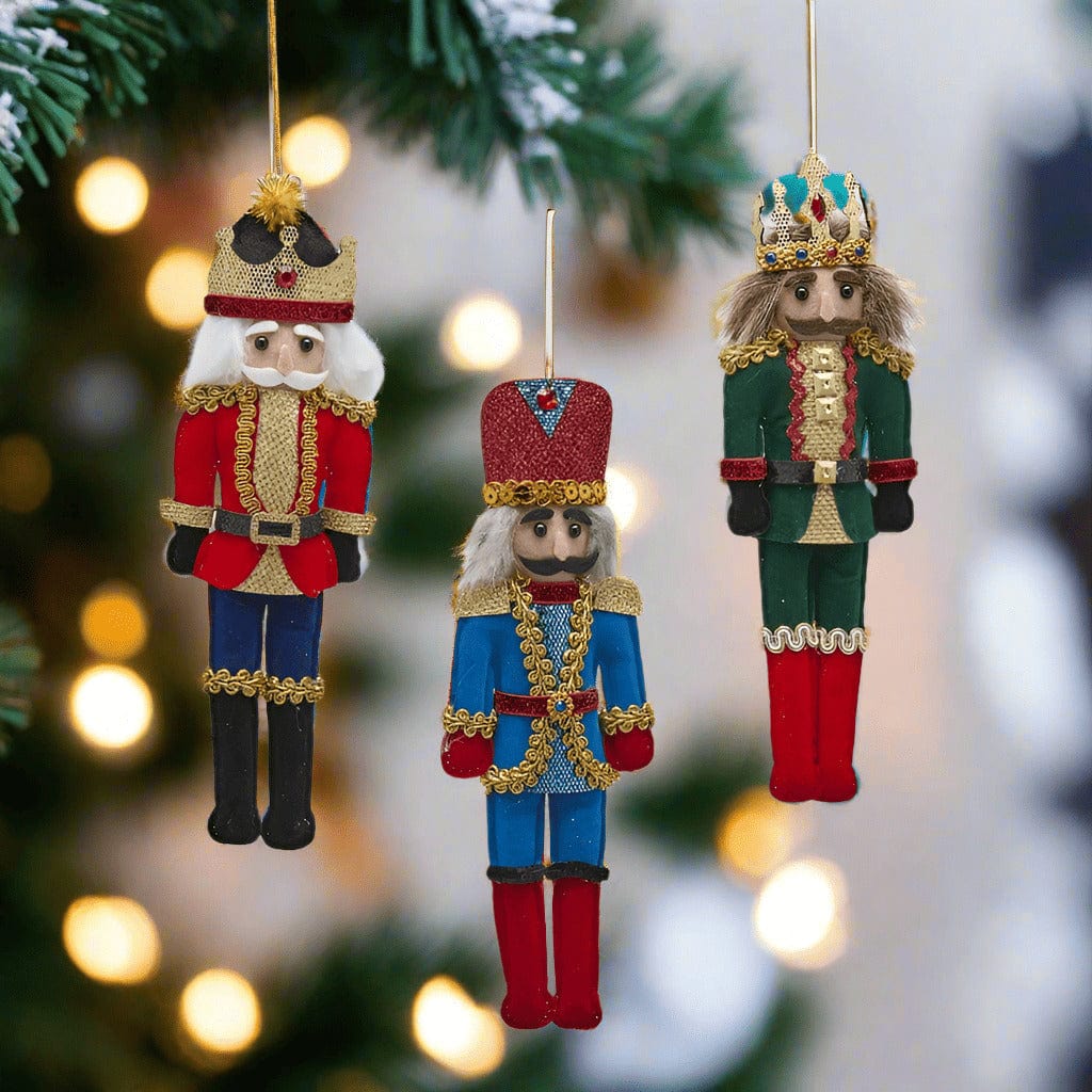 Italiving Christbaumschmuck Designerfiguren für den Christbaum - 3 Könige als Weihnachtsschmuck aus Stoff