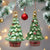 Italiving Christbaumschmuck Weihnachtsschmuck - 2 Pinien mit Geschenken - Glas H 15,5 Ø 8,5 cm