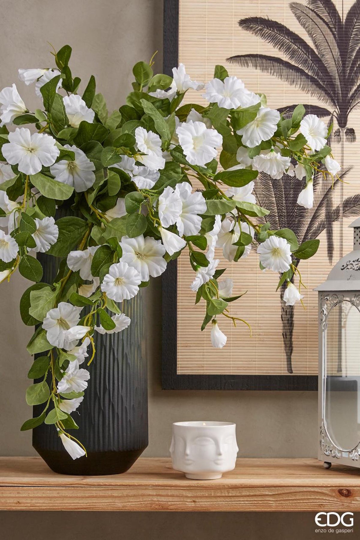 Italiving Duftkerze Duftkerze im Designertopf in 2 Farben Duft - Baumwollblüte H 9 cm Ø 11 cm