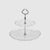 Italiving Etagere Etagere - Präsentierteller mit 2 Etagen aus geschliffenem Glas H 26 Ø 28 cm