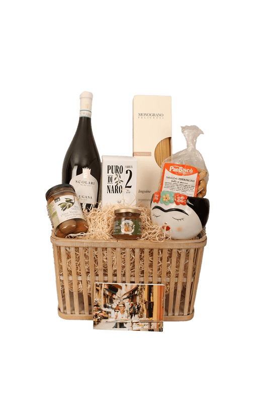 Italiving Geschenkkorb Geschenkkorb "Italienische Liebe" - Lugana, Nudeln, Öl, Dessert