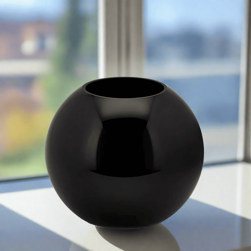 italiving Glasvase Blumenvase - Glaskugel Höhe 27 cm Ø 31 cm in 2 Farben