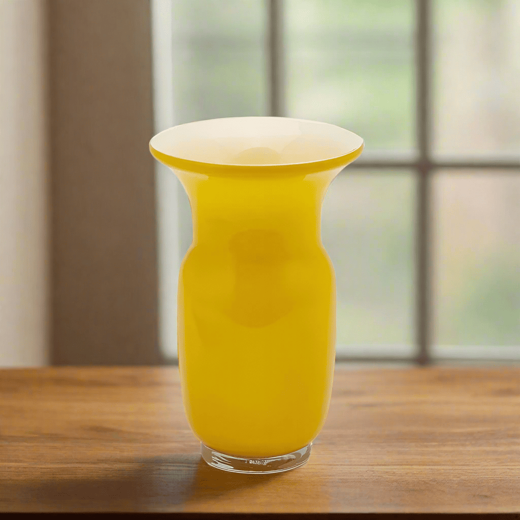 Italiving Glasvase Blumenvase im Stil von Murano Höhe 26 cm Ø 16,5 cm