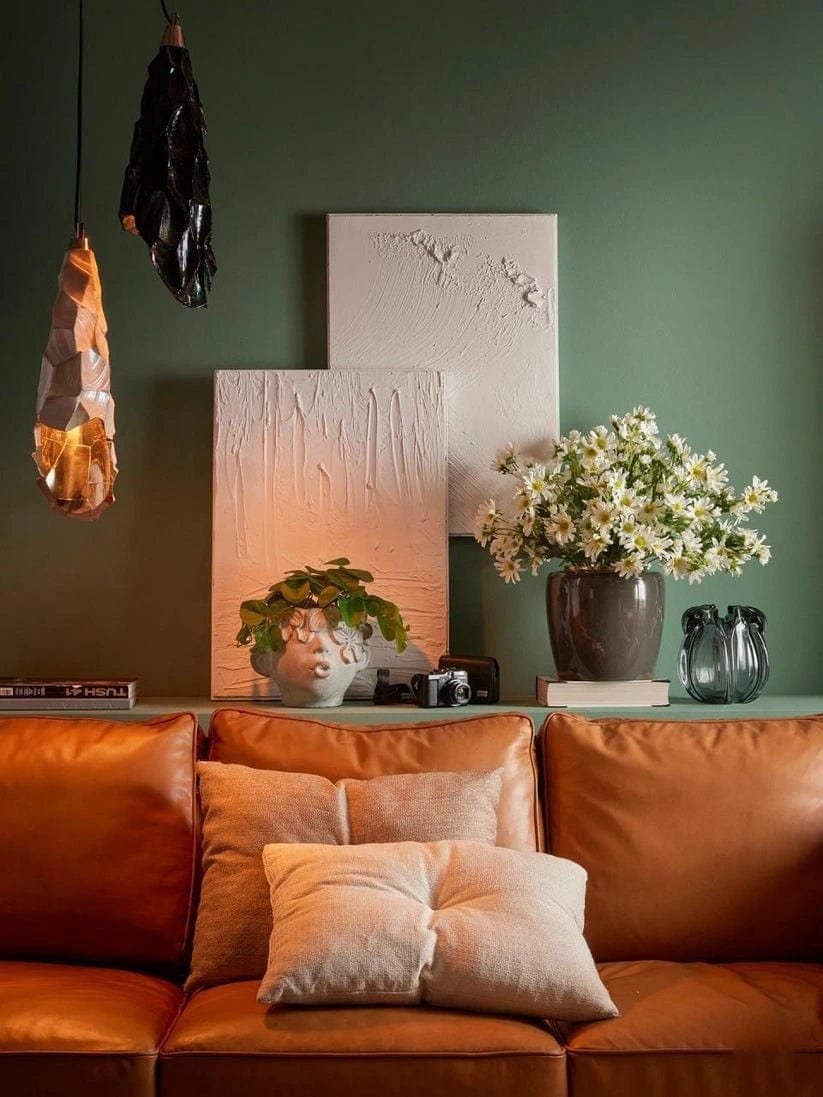 Italiving Glasvase Designer Vase Kristallglas mit Zierrand Höhe 21 cm Ø 18 cm in 2 Farben