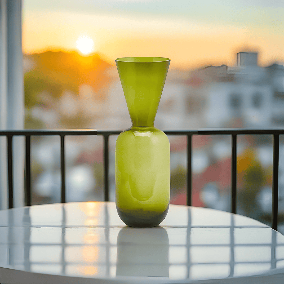 Italiving Glasvase Designervase aus farbigem Glas Höhe 50 cm Ø 17 cm - 3 Farbvarianten