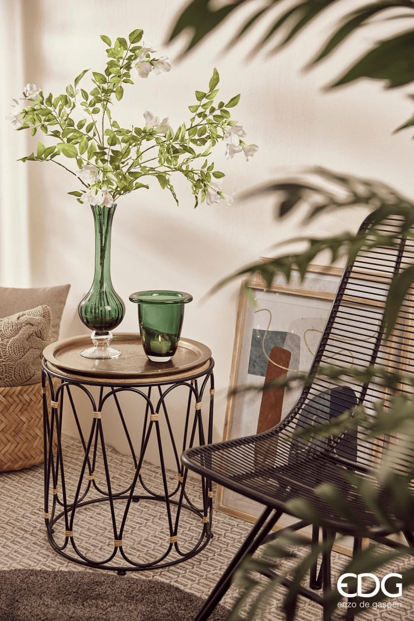 Italiving Glasvase Designklassiker Glasvase groß in 2 Farben H 18 cm Ø 16 cm