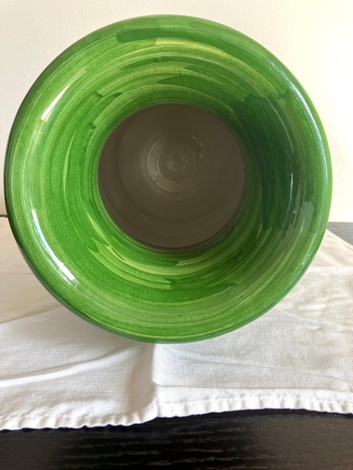 ITALIVING Green / Keramik / Rund Classic vase made of ceramic - handmade in Italy