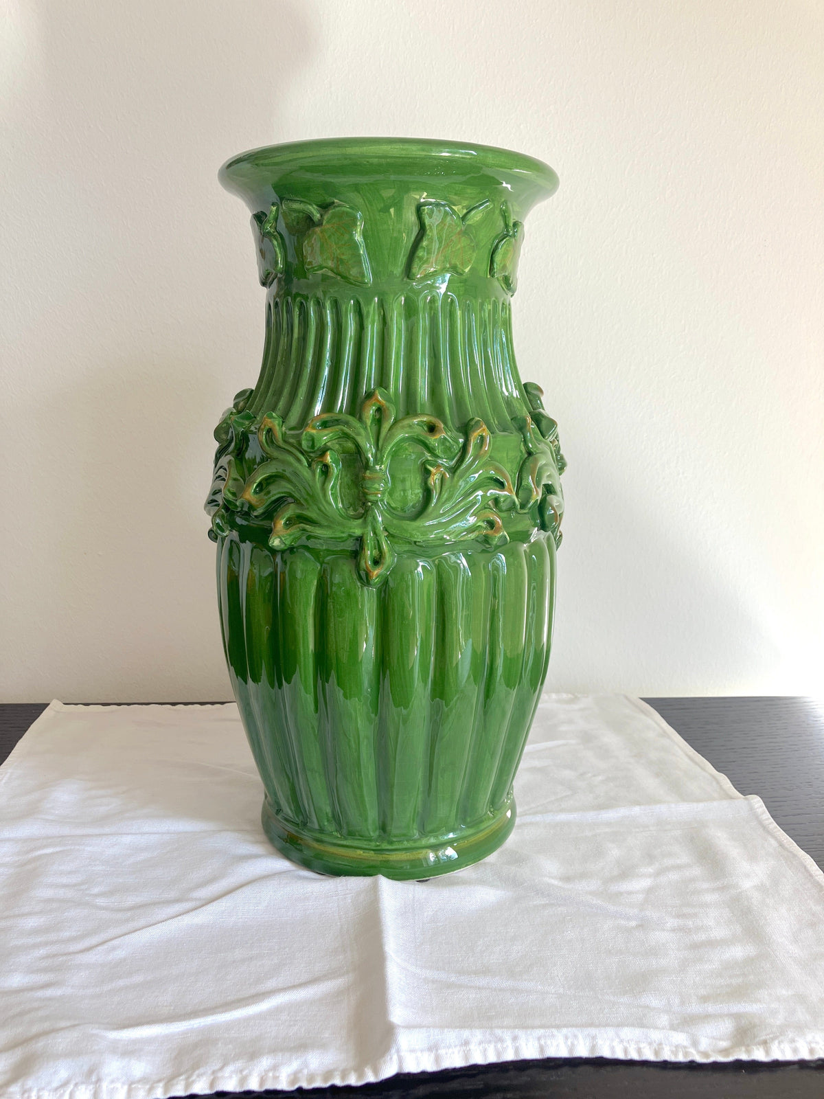 ITALIVING Green / Keramik / Rund Classic vase made of ceramic - handmade in Italy