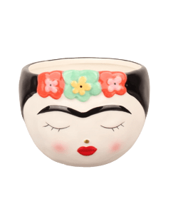 Italiving Keramikschüssel Bowl für Snacks - Italienerin mit geschlossenen Augen - H 10 cm Ø 12 cm