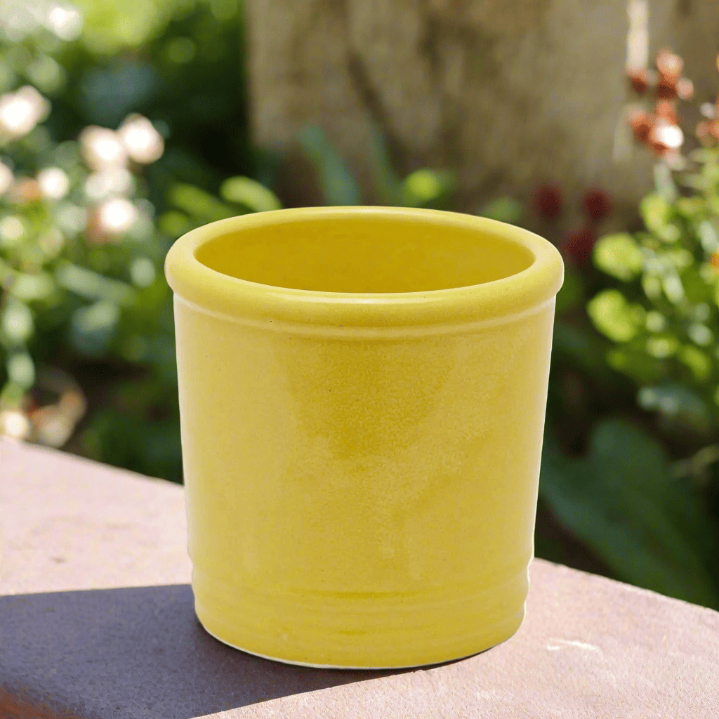 Italiving Keramikübertöpfe Mediterraner Blumentopf  aus Keramik - 3 Farben H 18 cm Ø 18cm