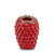 Italiving Keramikvase Dekovase in Form einer Himbeere - glasierte Keramik H 26,5 cm Ø 21 cm rot