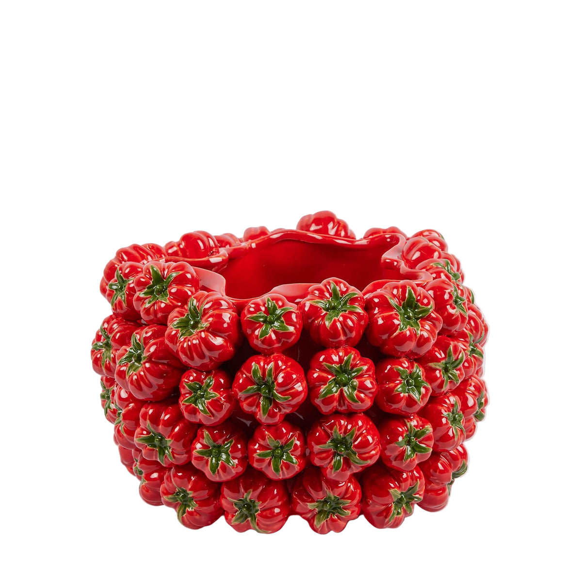 Italiving Keramikvase Designervase neu aus Italien mit roten Tomaten besetzt in 2 Größen