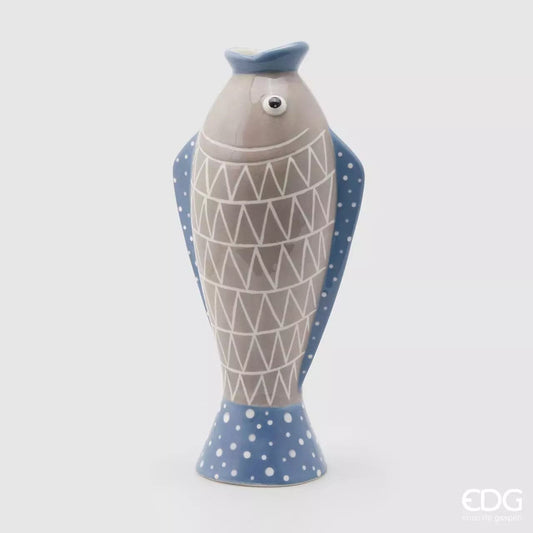 Italiving Keramikvase Keramikvase Fisch - farbenfrohe Handarbeit H 36 Ø 17/12 cm