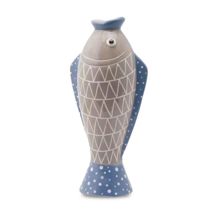 Italiving Keramikvase Keramikvase Fisch - farbenfrohe Handarbeit H 36 Ø 17/12 cm