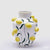 Italiving Keramikvase Keramikvase weiß mit Zitronen verziert –  H 31 cm Ø 26 cm - Handarbeit