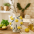 Italiving Keramikvase Keramikvase weiß mit Zitronen verziert –  H 31 cm Ø 26 cm - Handarbeit