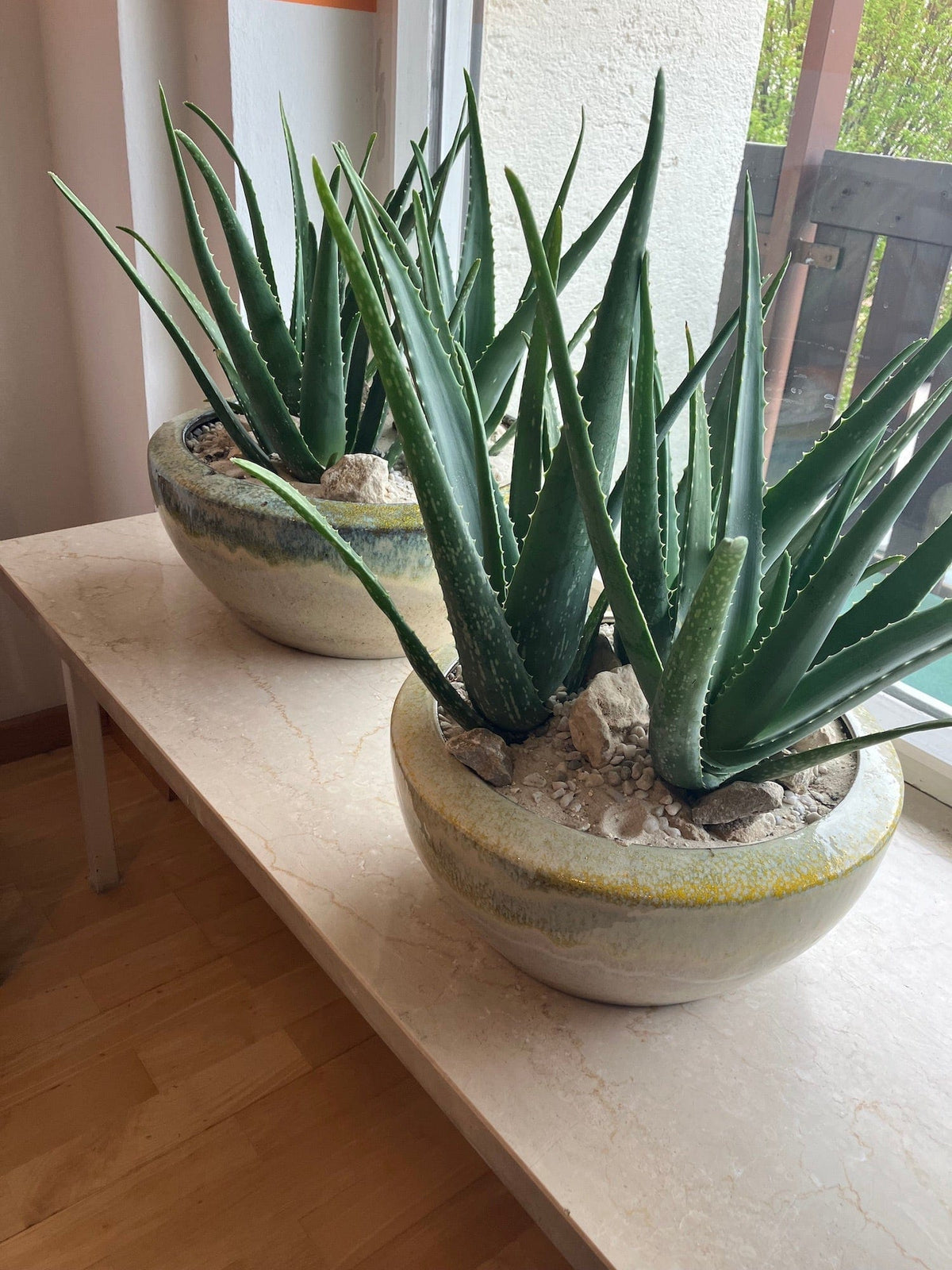 Italiving Keramikvase Mediterrane Pflanzschale Höhe 20 cm Ø 42 cm - glasierte Keramik frostsicher