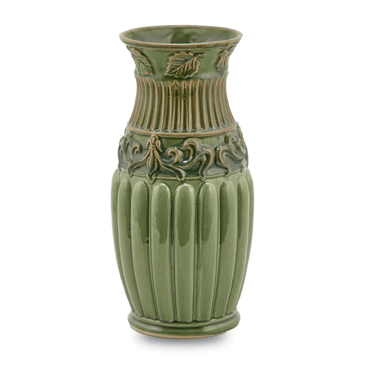 Italiving Keramikvase Mediterrane Vase - Handarbeit antikes Design H 35,5 cm Ø 17,5 cm