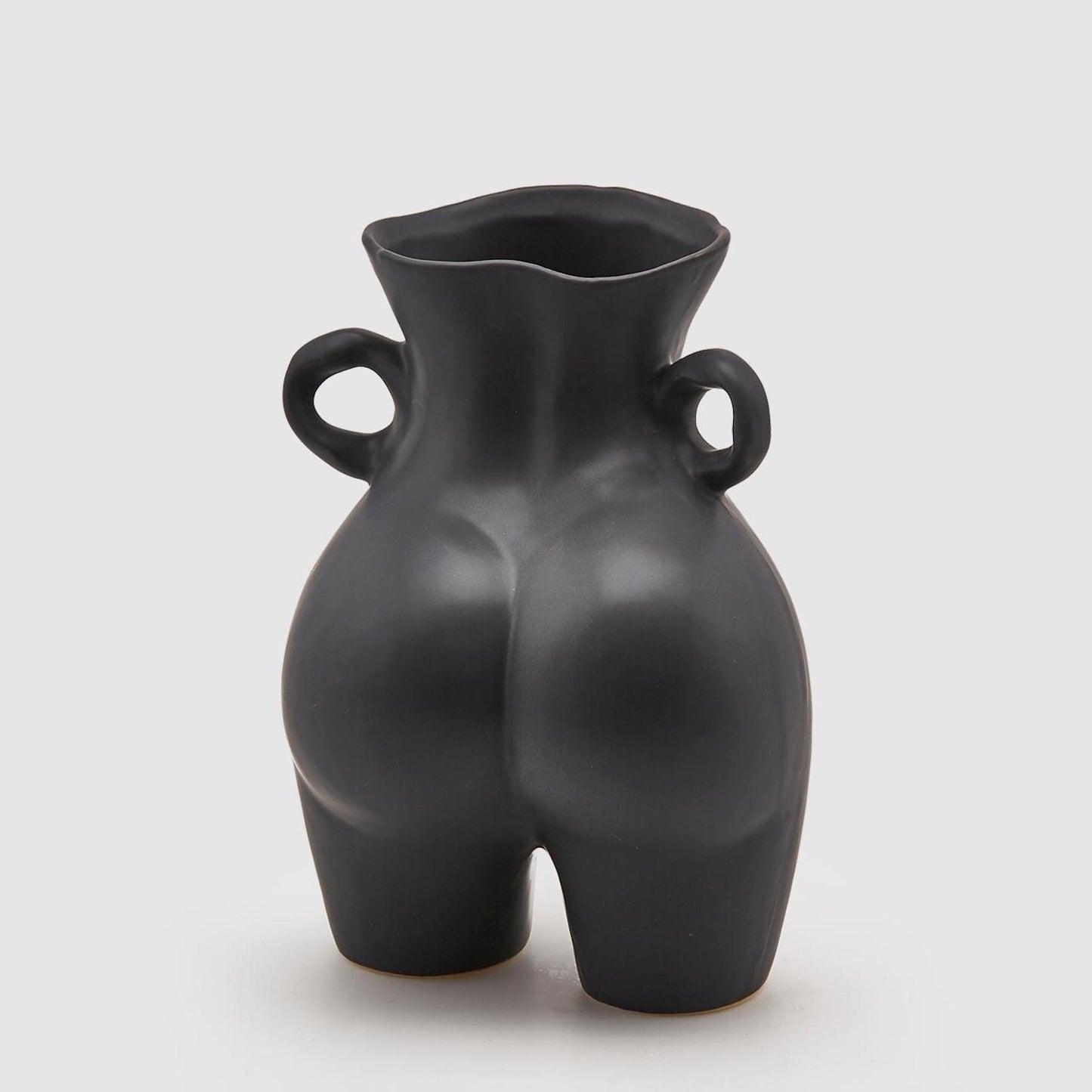 Italiving Keramikvase Sinnliche Dekovase - Keramik dunkelgrau Höhe 27 cm Ø 10/16,5 cm