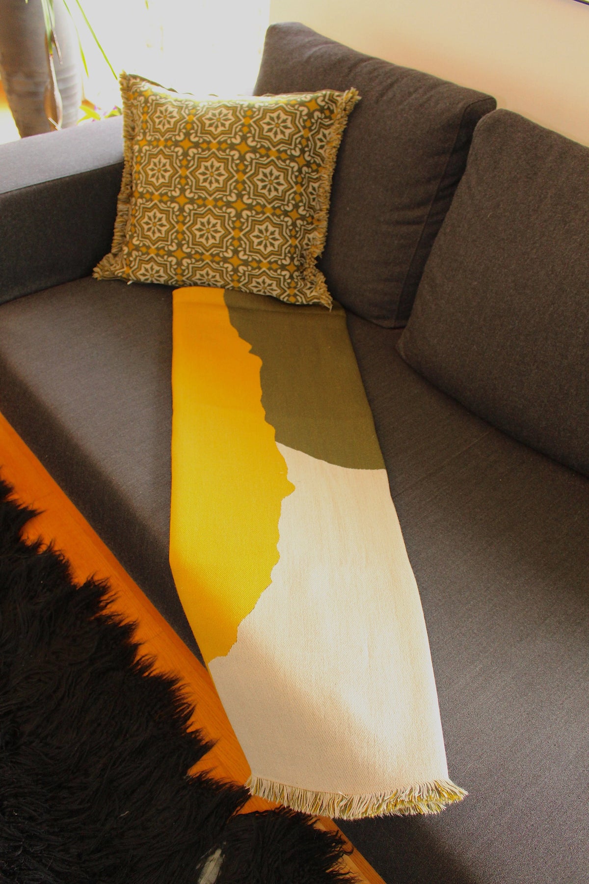 Italiving Kissenhülle Jacquard Kissenhülle - Merino/BW - 50x50 - italienisches Motiv