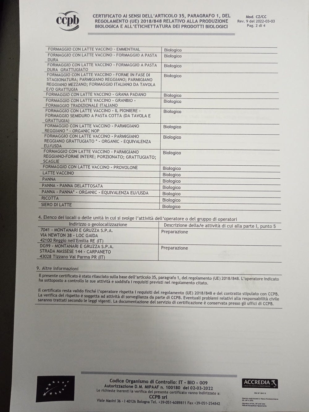 Italiving Parmesan BIO Parmesan 36 Monate gereift - aus den Parma Hügeln