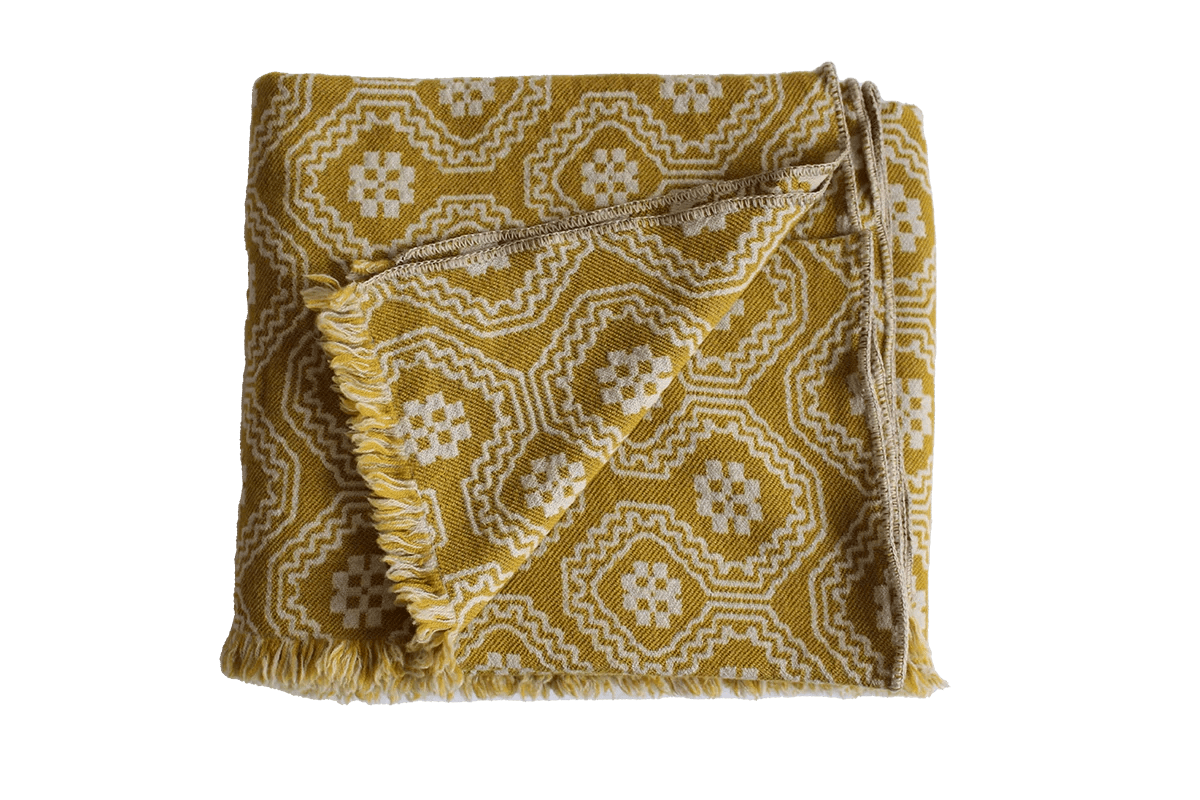 Italiving Plaid Jacquard Plaid - Merino/BW - 160x200 mit italienischem Motiv