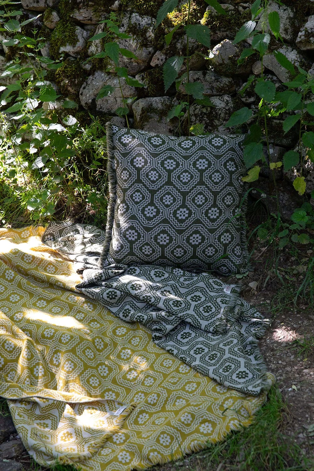 Italiving Plaid Jacquard Plaid - Merino/BW - 160x200 mit italienischem Motiv