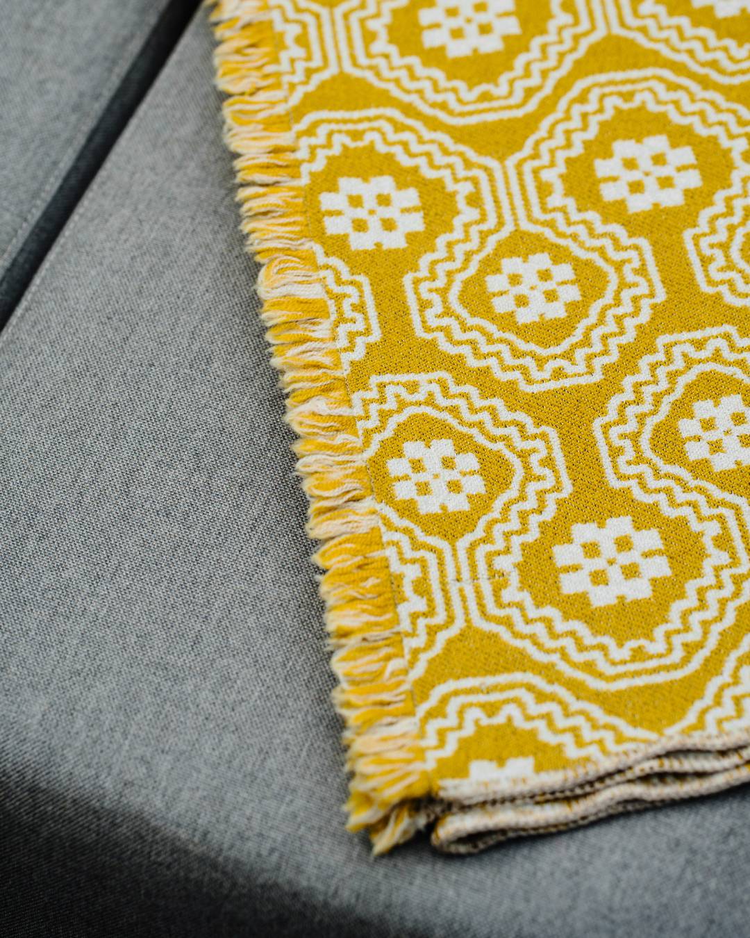 Italiving Plaid Jacquard Plaid - Merino/BW - 160x200 mit italienischem Motiv