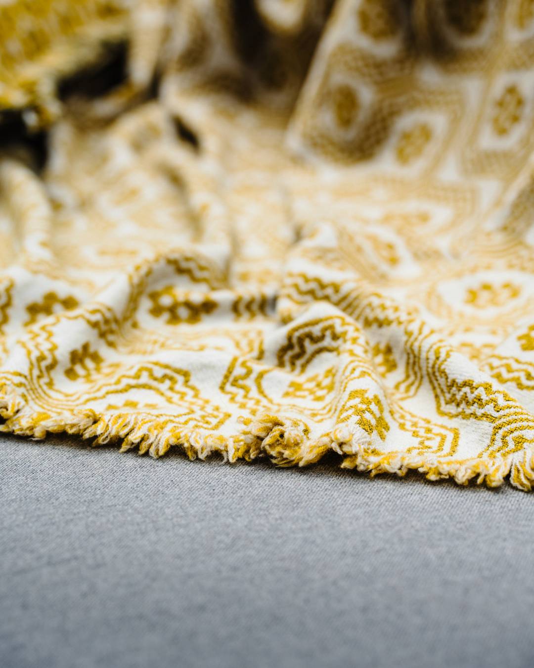 Italiving Plaid Jacquard Plaid - Merino/BW - 160x200 mit italienischem Motiv