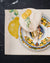 Italiving Serviette Stoffserviette 45x45 creme mit Zitronendruck - 100% BW