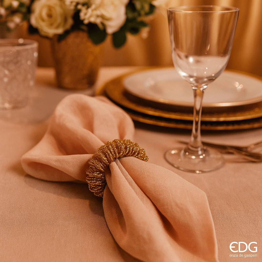 Italiving Serviettenring 4er-Set Serviettenringe mit bunten Perlen verziert - 7 Varianten