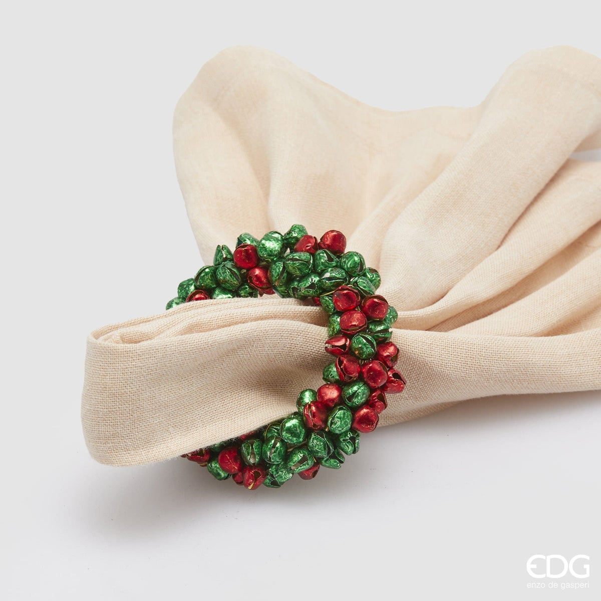 Italiving Serviettenring Rot und Grün 4er-Set Serviettenringe mit bunten Perlen verziert - 5 Varianten