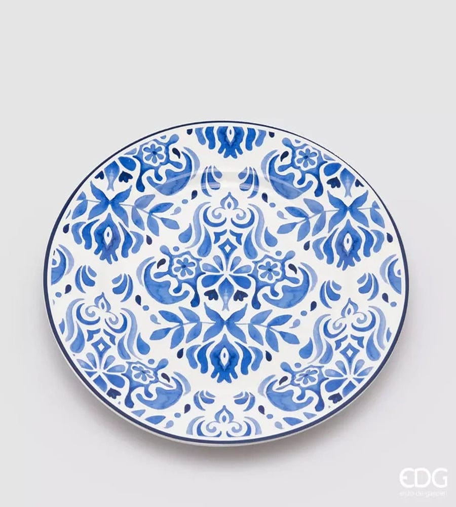 Essteller - blau bemaltes Porzellan Ø 27 cm Motiv von Capri