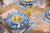 Italiving Teller Platzteller Serie Capri - Porzellan weiß, blau bemalt T 2,5 Ø 30 cm
