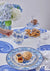 Italiving Teller Platzteller Serie Capri - Porzellan weiß, blau bemalt T 2,5 Ø 30 cm