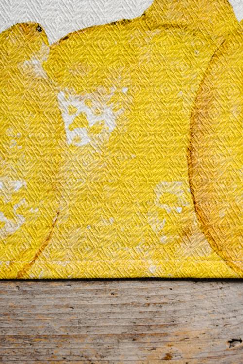 Italiving Tischläufer Tischläufer 50x70 creme mit Zitronendruck - 100% BW