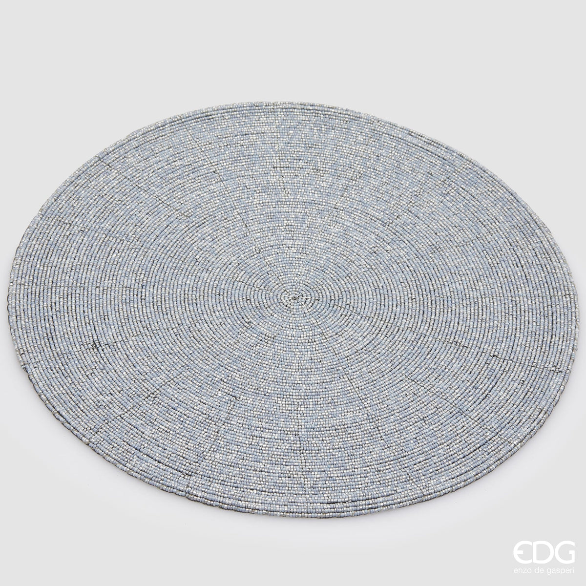 Italiving Tischsets Hellblau Platzset zweifarbig aus kleinen Rundperlen, Ø 36 cm cm in 4 Farben