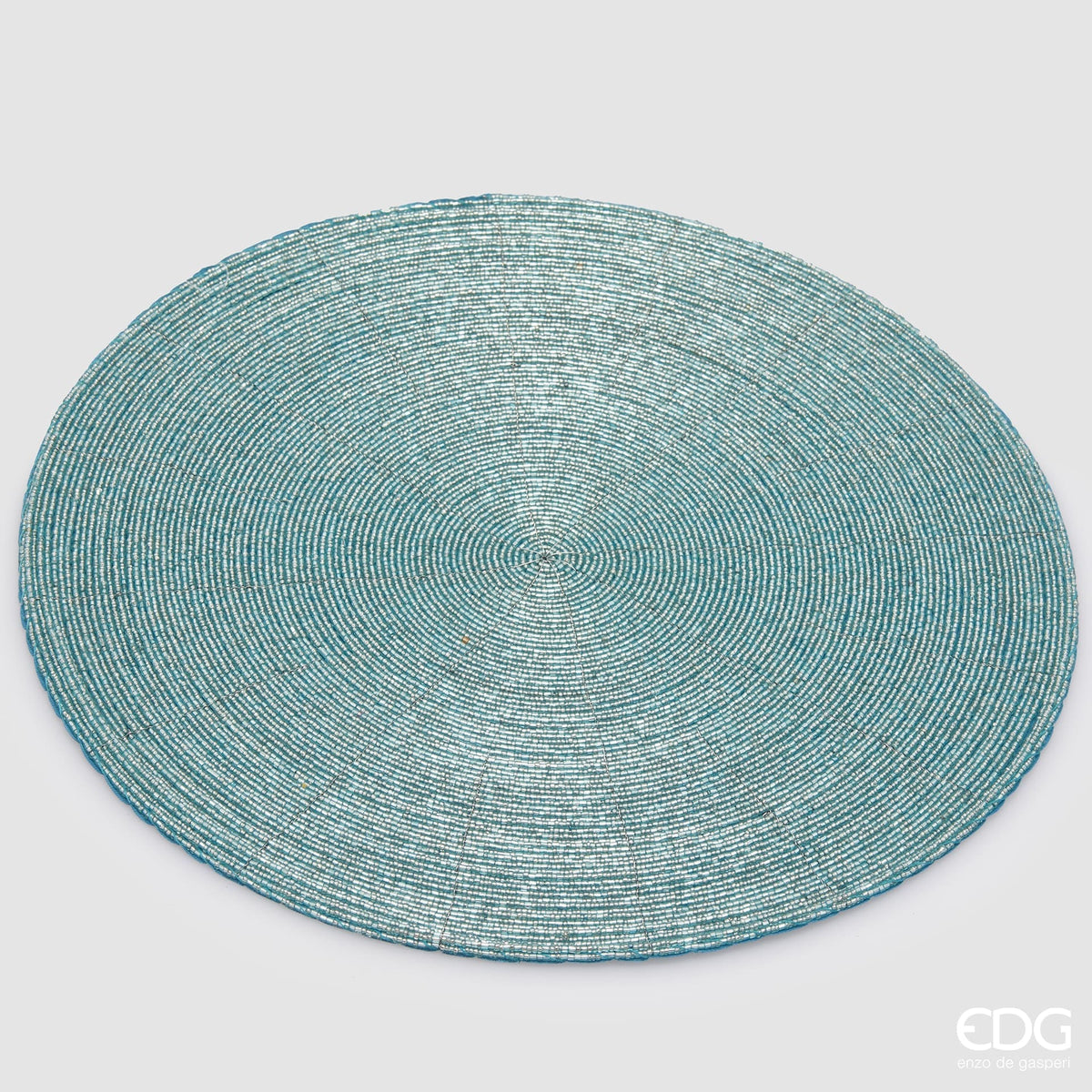 Italiving Tischsets Türkis Platzset zweifarbig aus kleinen Rundperlen, Ø 36 cm cm in 4 Farben