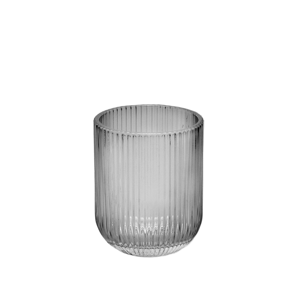 Rauchgraues Wasserglas oder Cocktailglas mit Wellen-Design - Jetzt kaufen!