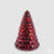 Italiving Weihnachtskerze Große rote Weihnachtskerze in einer gläsernen Pinie H 19 cm