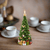 Italiving Weihnachtskerze Kleine Tannenbaumkerze mit Weihnachtsgeschenken H 12,5 cm