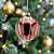 Italiving Weihnachtskugeln Dekorative Weihnachtskugel Glas mit goldenen Streifen verziert Ø 8 cm