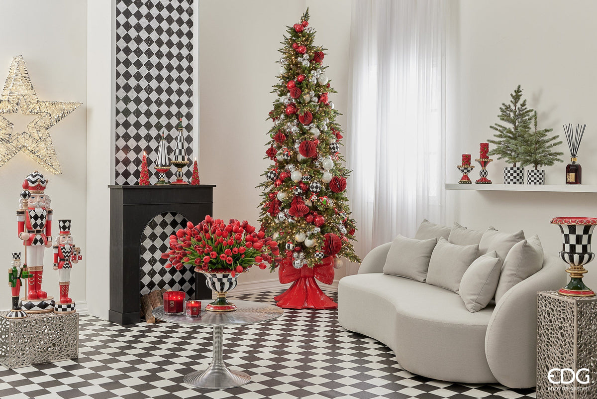 Italiving Weihnachtskugeln Weihnachtskugel aus rotem Papier gefaltet - Origami - Ø 10 cm