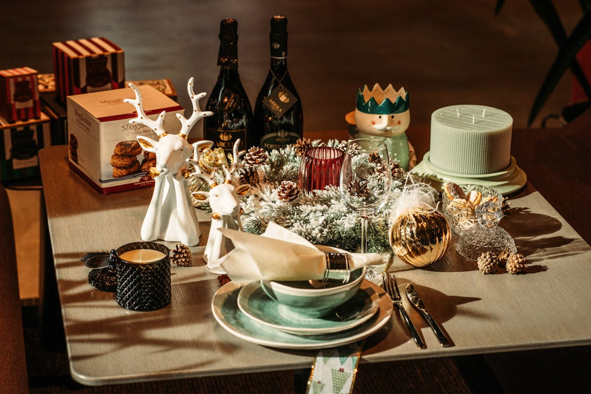 Italiving Duftkerze Duftkerze als Dekoelement - Zierglas mit Deckel H 14 cm Ø 8cm 4 Duftnoten