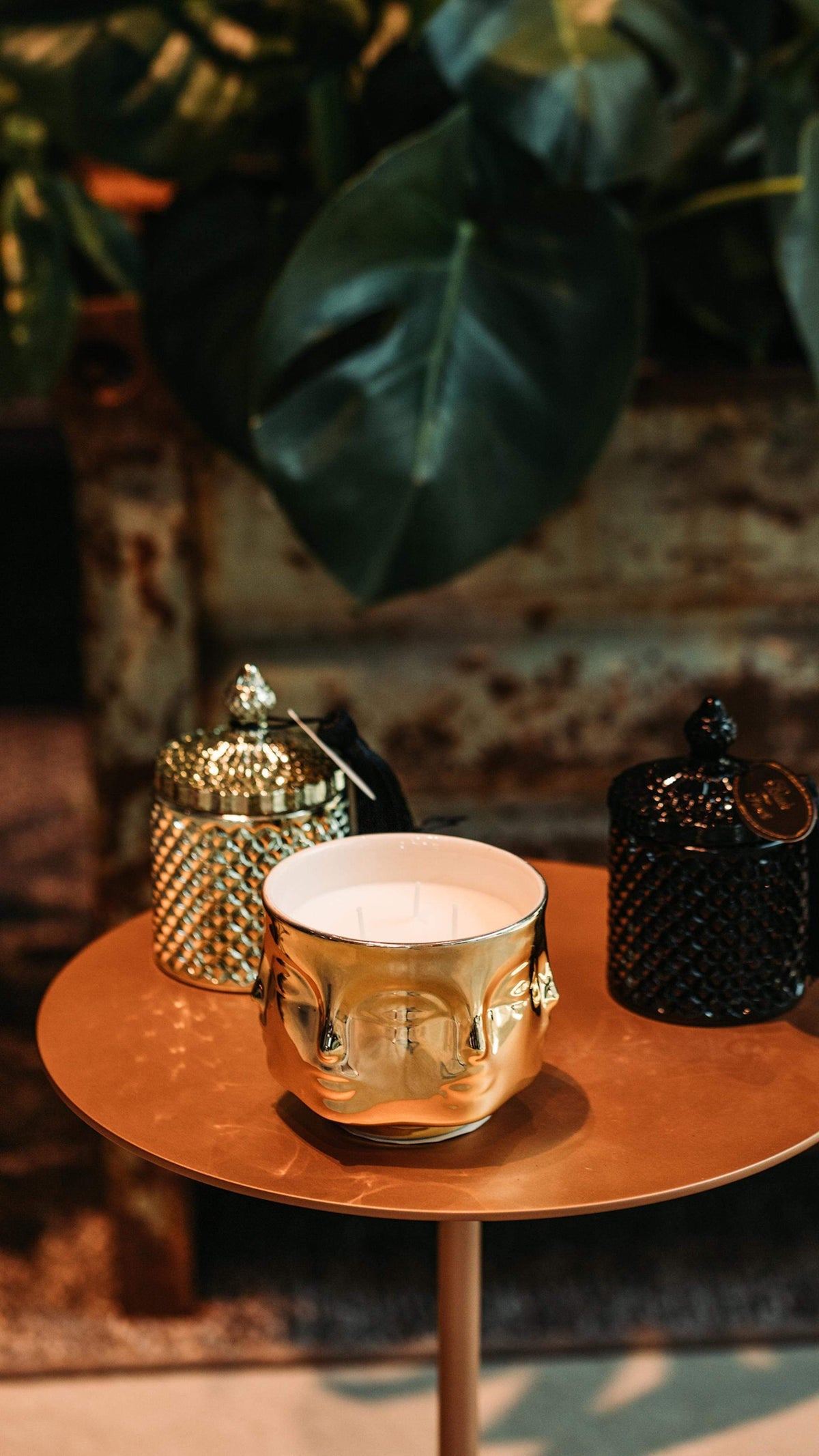 Italiving Duftkerze weiß im Designertopf Duft - Baumwollblüte H 9 cm Ø 11 cm 3 Fraben